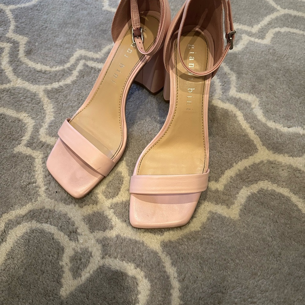 Gianni Bini Light Pink Block Heel Sandals